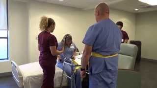 Physical Therapy Transfer Training  How To Transfer From Wheelchair To Bed [upl. by Ennadroj4]