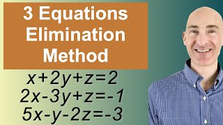 Solving Systems of 3 Equations Elimination [upl. by Brodeur104]