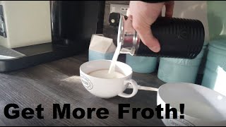 How to Get More Froth from Your Nespresso Coffee Aeroccino  Nespresso tips and help [upl. by Ursola994]