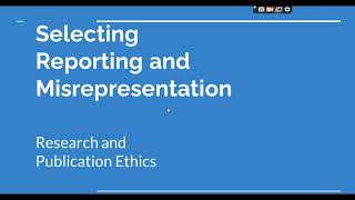 Selective Reporting and Misrepresentation of data Research and Publication ethics Phd coursework [upl. by Amla]