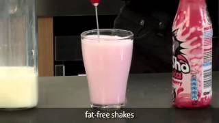 How to make a fat free milkshake using an aerolatte milk frother [upl. by Ardnasal]