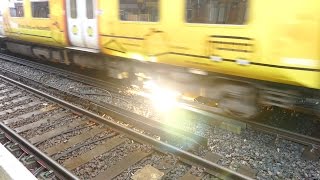 Merseyrail 507 009 making arcs at Birkdale station [upl. by Bolte]